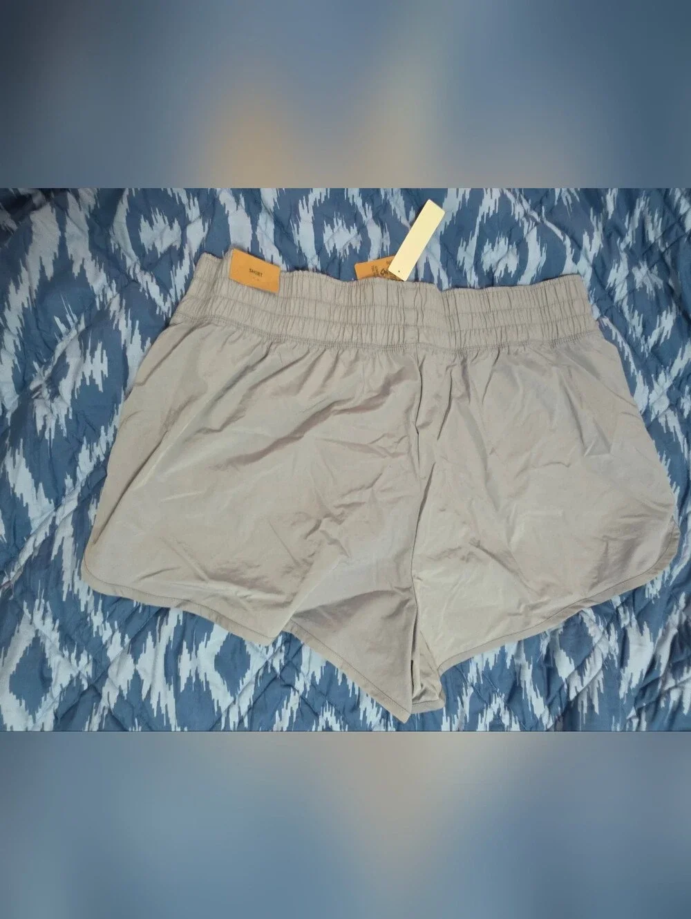 Light Gray Pink Athletic Shorts - Elastic Waist